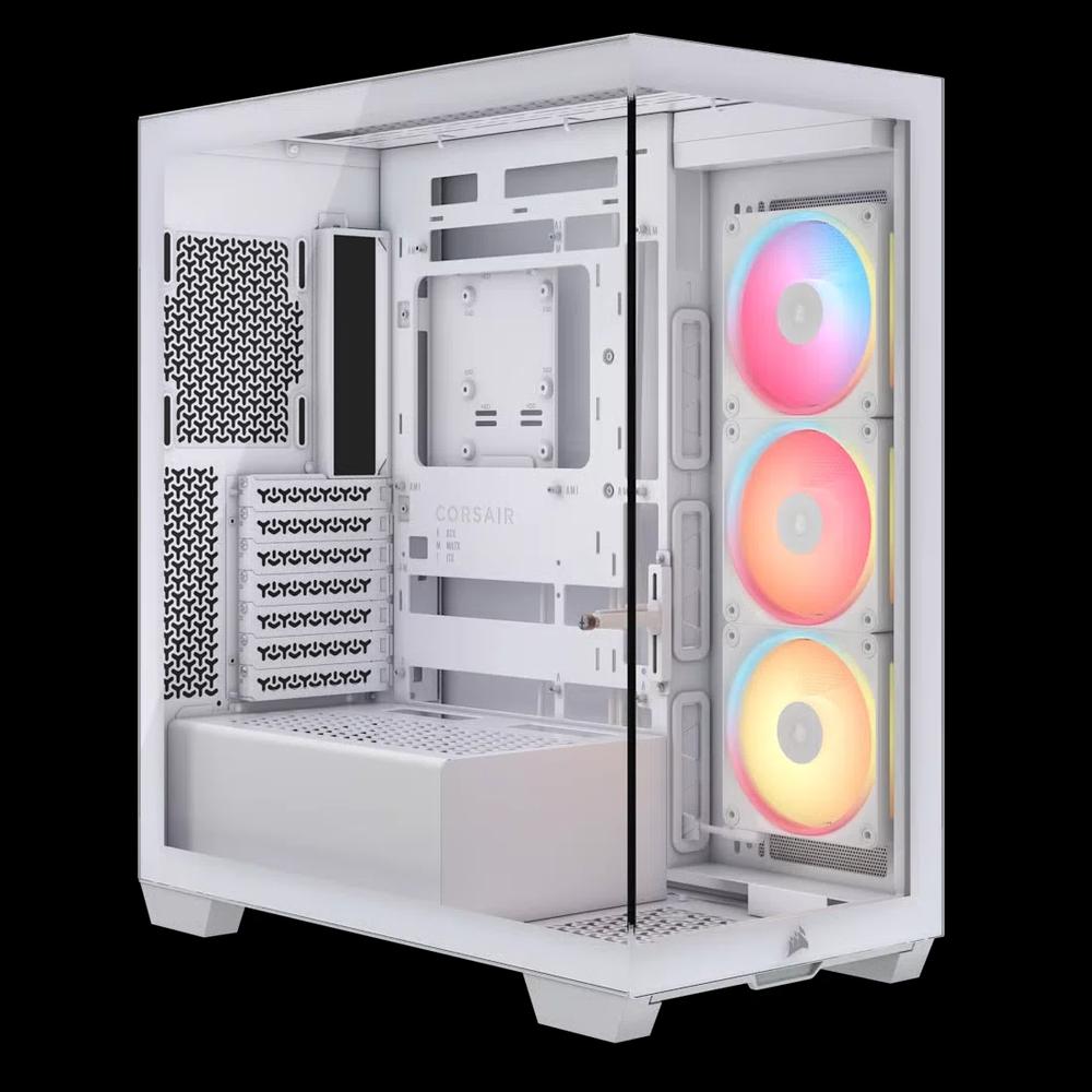 Corsair 3500X LX-R RGB iCUE LINK корпус ATX с панорамным стеклом без передней стойки - White белый 1