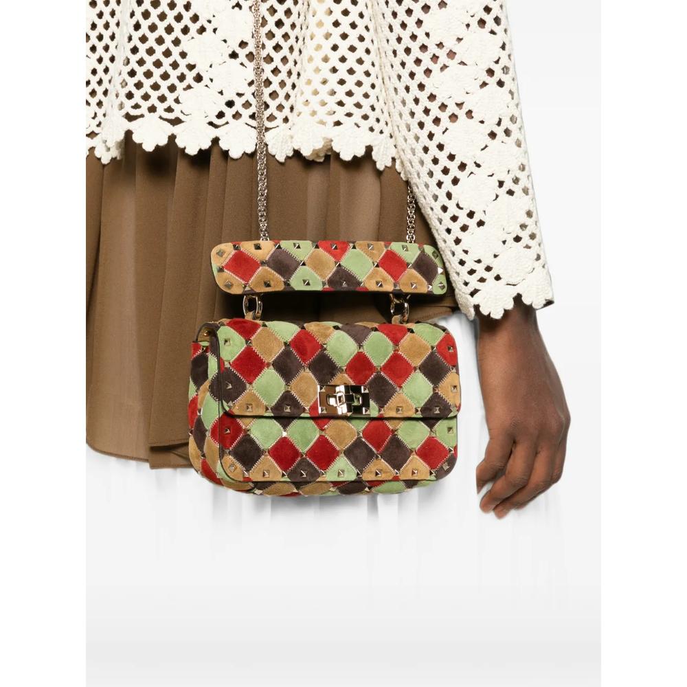 Rockstud Spike patchwork tote bag 2