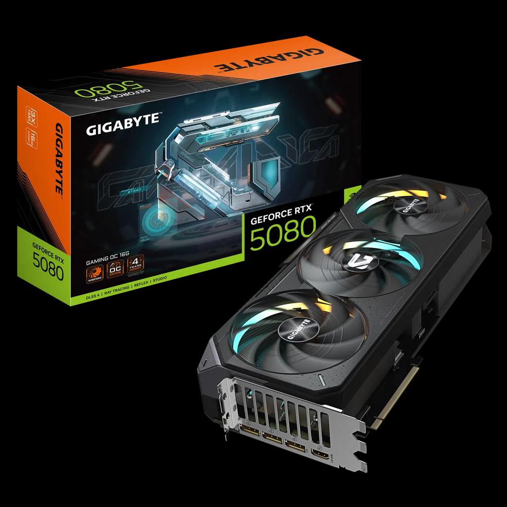 GIGABYTE GAMING GeForce RTX 5080 16G OC видеокарта 1