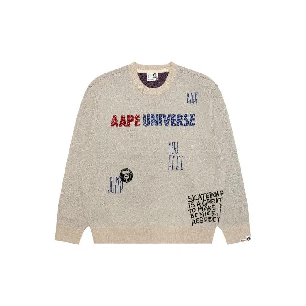 Свитеры AAPE Unvs Graphic Knit Sweater 'Ivory' 1