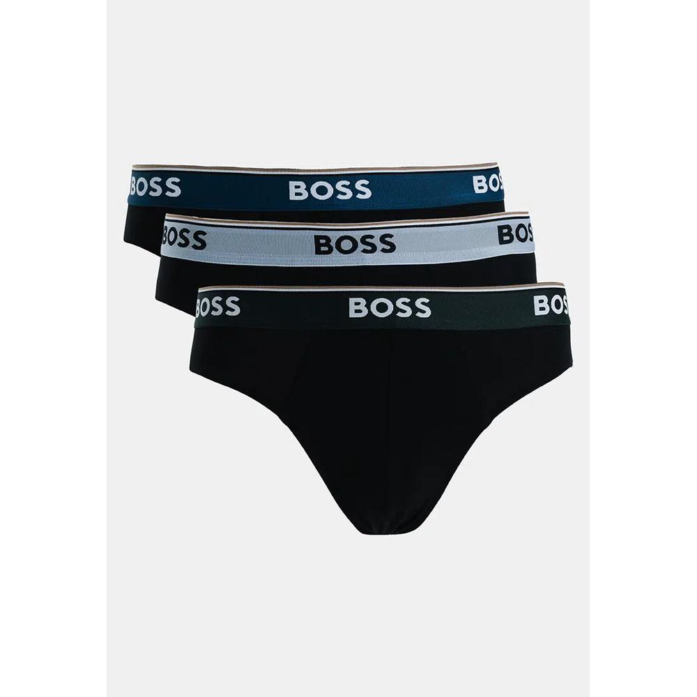 Трусы-слипы с логотипом на поясе, 3 шт. - BOSS Business 1