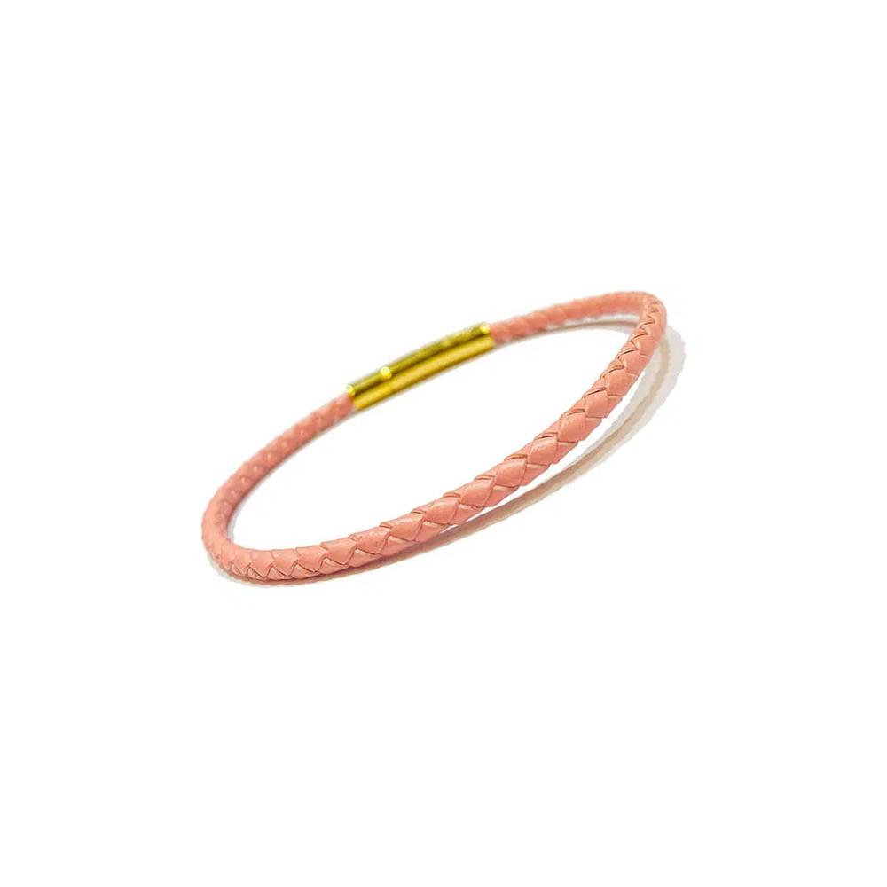 LITZ кожаный браслет (3 мм) BR02pink 2