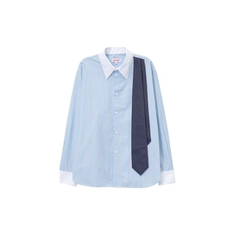 Рубашки Charles Jeffrey Loverboy Late To Work Shirt 'Синяя полоска' 1