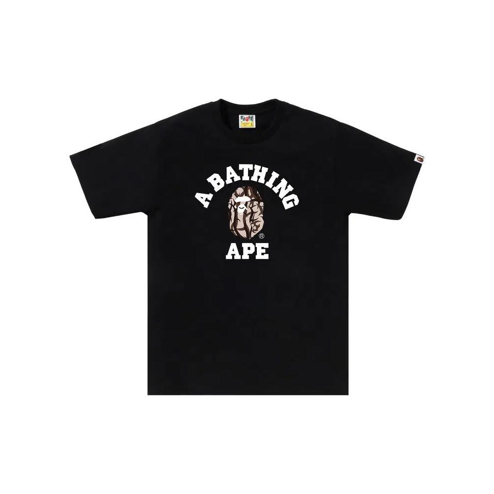 Футболки с коротким рукавом BAPE Trial Camo College Tee 'Black/Beige' 1