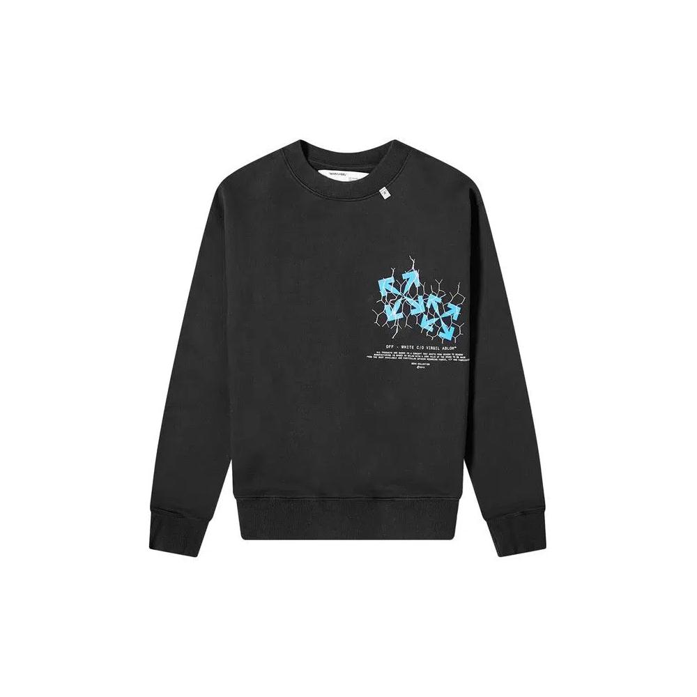 Свитшоты Off-White Fence Arrow Slim Crewneck 'Черный синий' 1