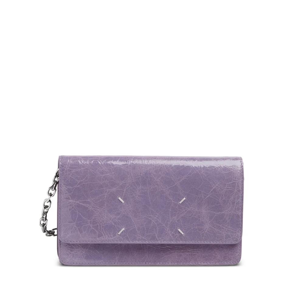 crackled leather four white stitches wallet 1
