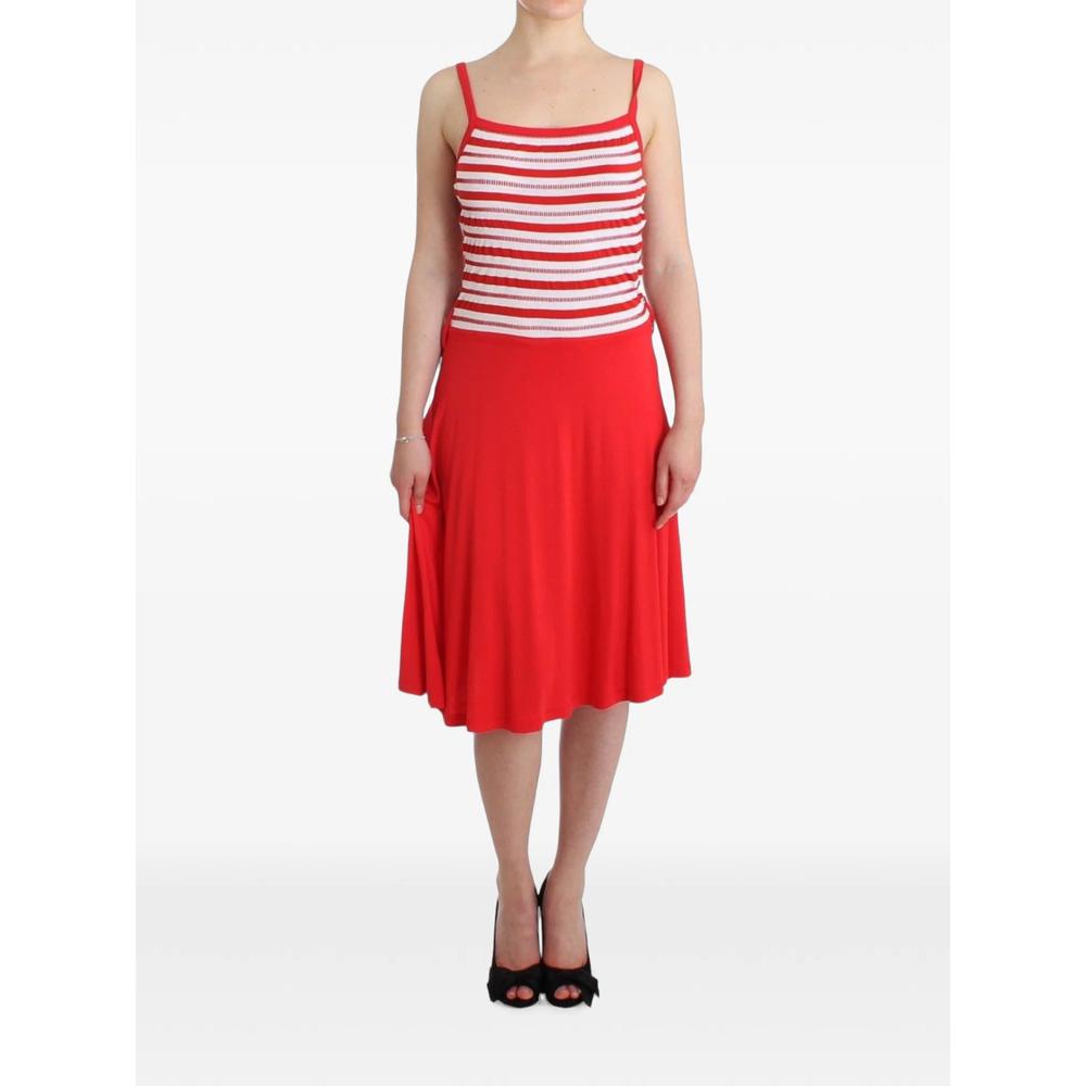 striped A-line midi dress 1