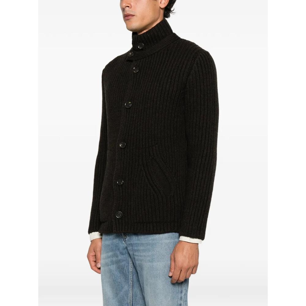 ribbed-knit button-up cardigan 3