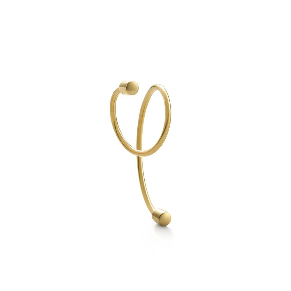 Серьга Twist Curl 02 из желтого золота 1