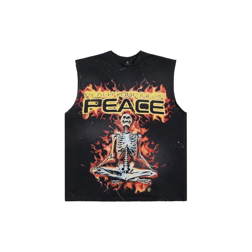 Топы Hellstar Inner Peace Skeleton Sleeveless T-Shirt 'Черный' 1