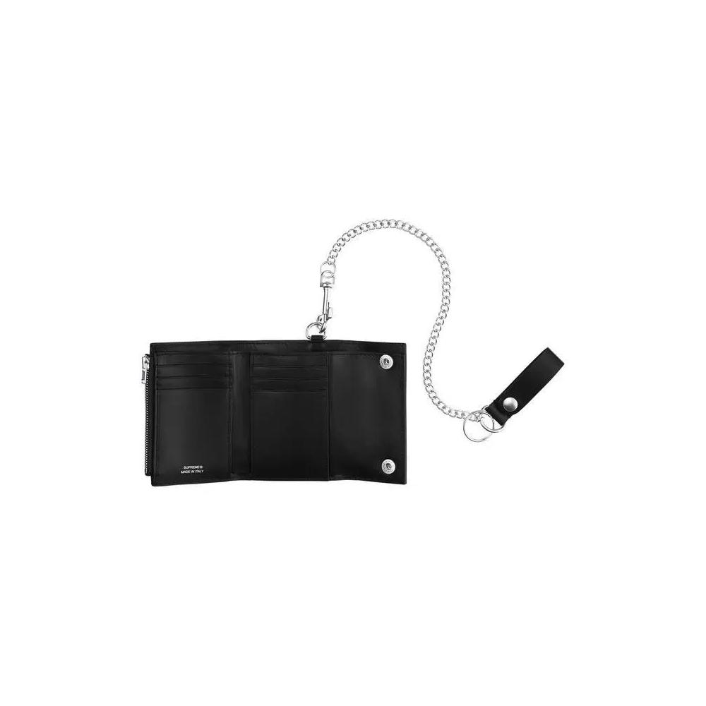 Кошельки Supreme Leather Chain Wallet 'Black' 2