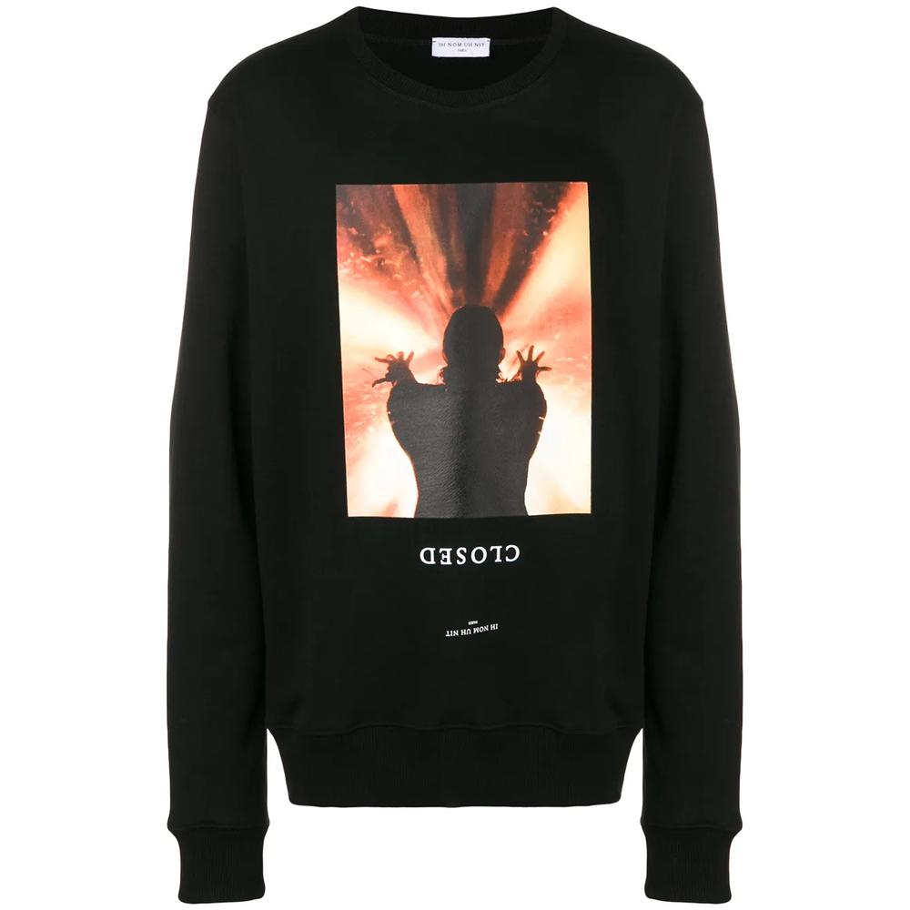 closed print sweatshirt 1