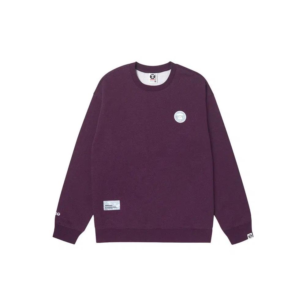 Свитшоты AAPE Moonface Patch Sweatshirt 'Red/Heather' 1