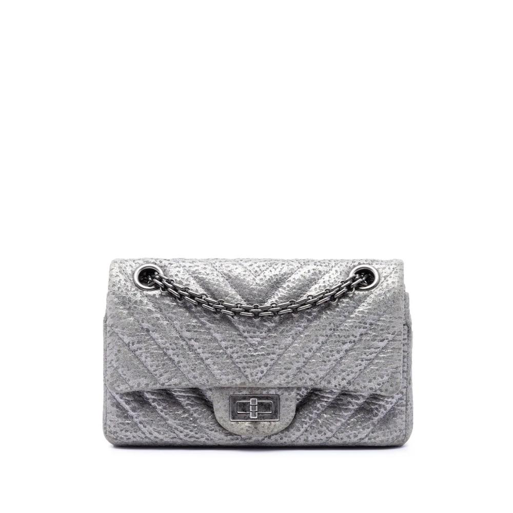 Сумка на плечо Chevron Metallic Textured Calfskin Reissue 2.55 Double Flap 224 (2016-2017 годы) 1