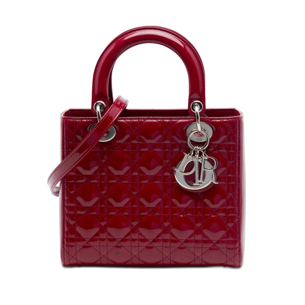 Сумка-сэтчел Patent Cannage Lady Dior среднего размера (2014 год) 1
