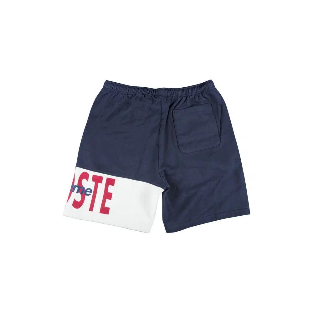 Шорты Supreme x Lacoste Logo Panel Sweatshort 'Navy' 2
