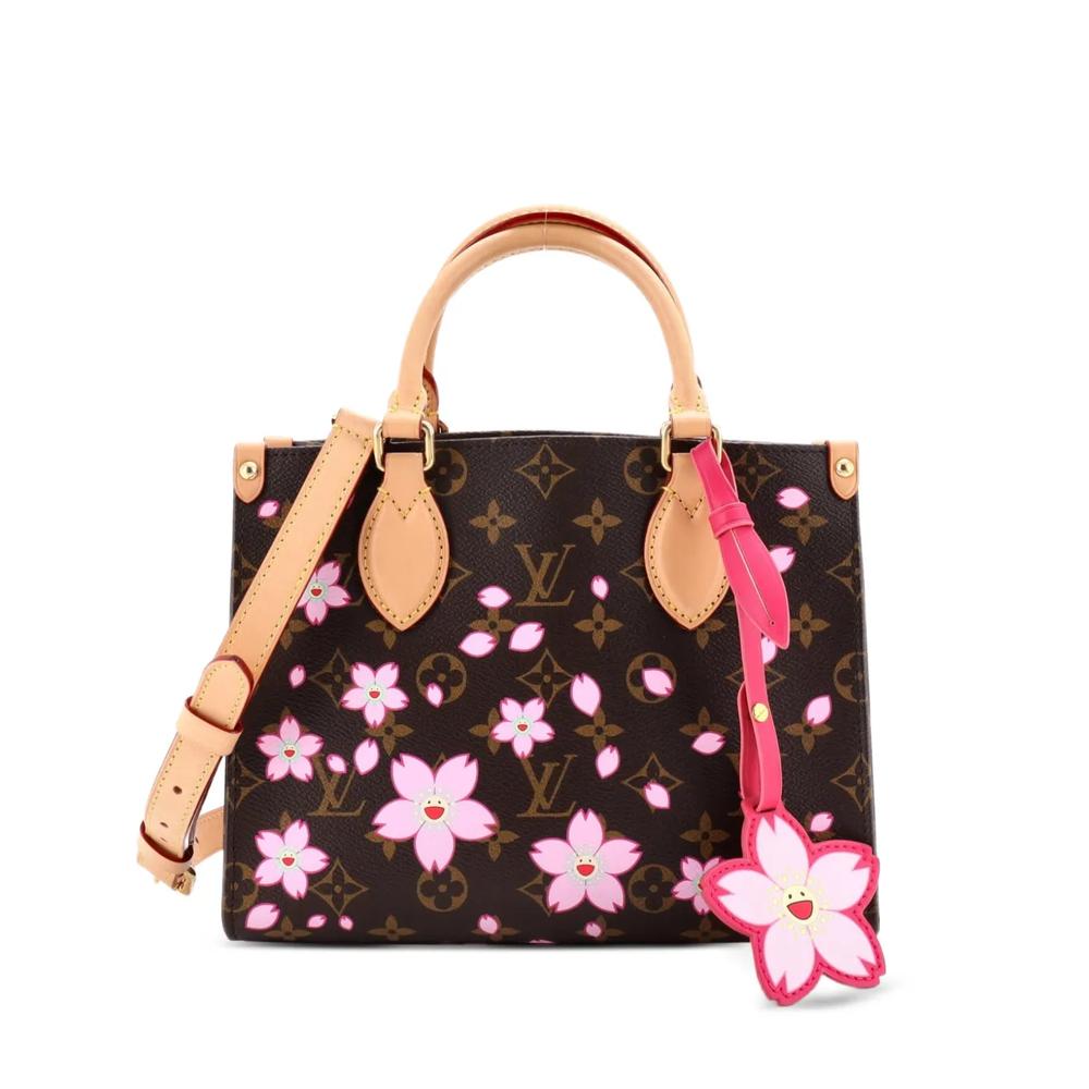Сумка-тоут OnTheGo Cherry Blossom Monogram PM ограниченной серии из коллаборации с Takashi Murakami 1