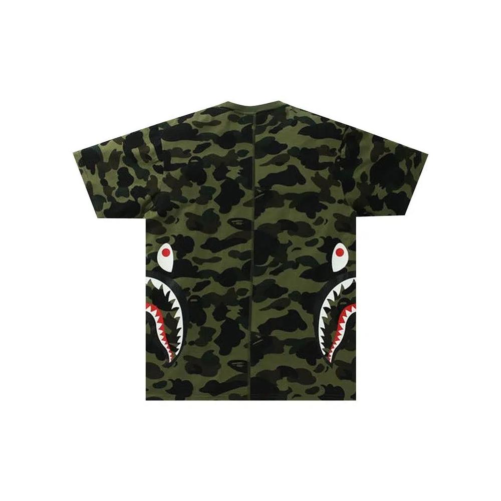 Футболка BAPE 1st Camo Side Shark Tee 'Зеленый' 2