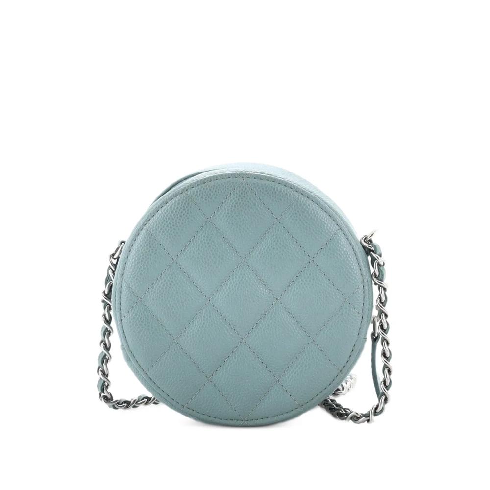 Мини-сумка через плечо Round Clutch with Chain Quilted Caviar 2