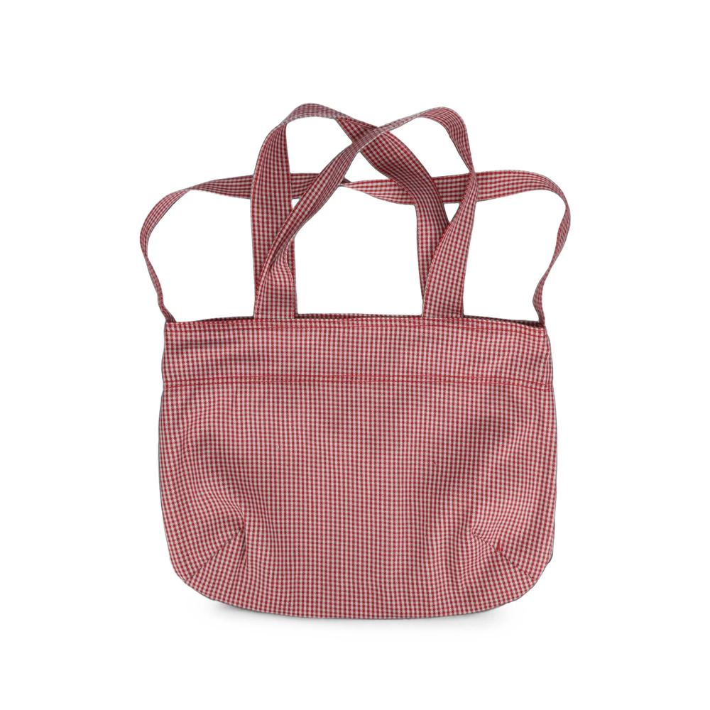 gingham frayed-check tote bag 2