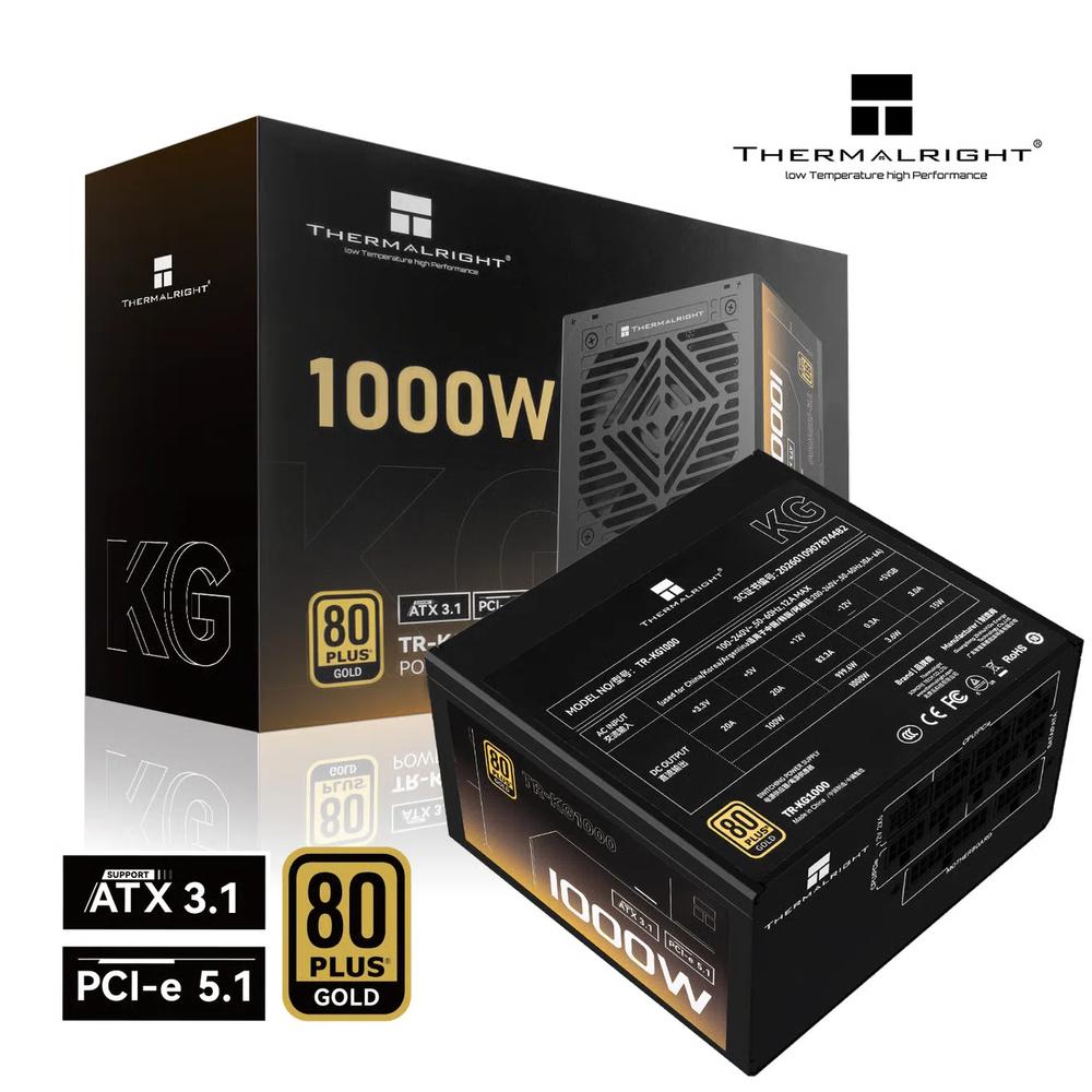 ThermalRight TB-1000 1000W 80Plus Gold Золотой Полностью модульный Блок питания - Черный 1
