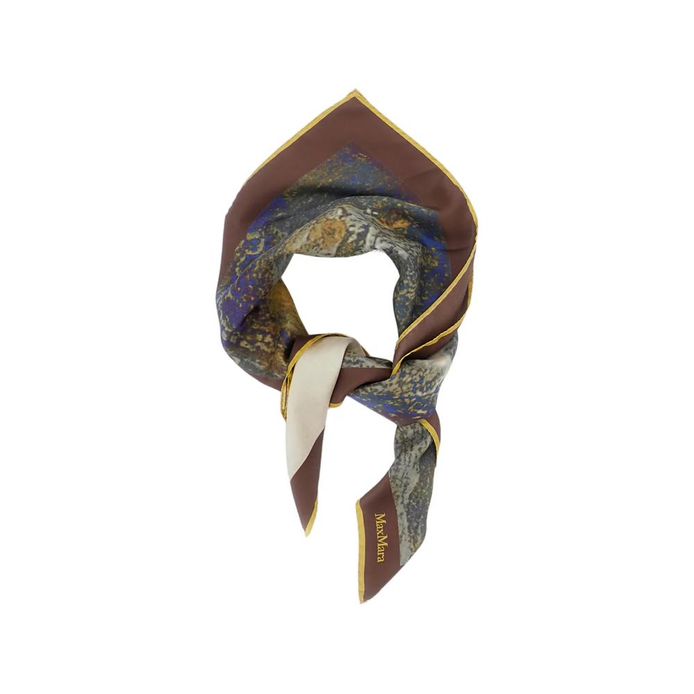 landscape-print silk scarf 2