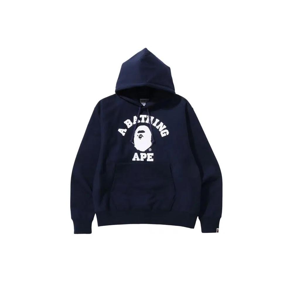 Худи BAPE Classic College Relaxed Fit Pullover Hoodie 'Navy' 1