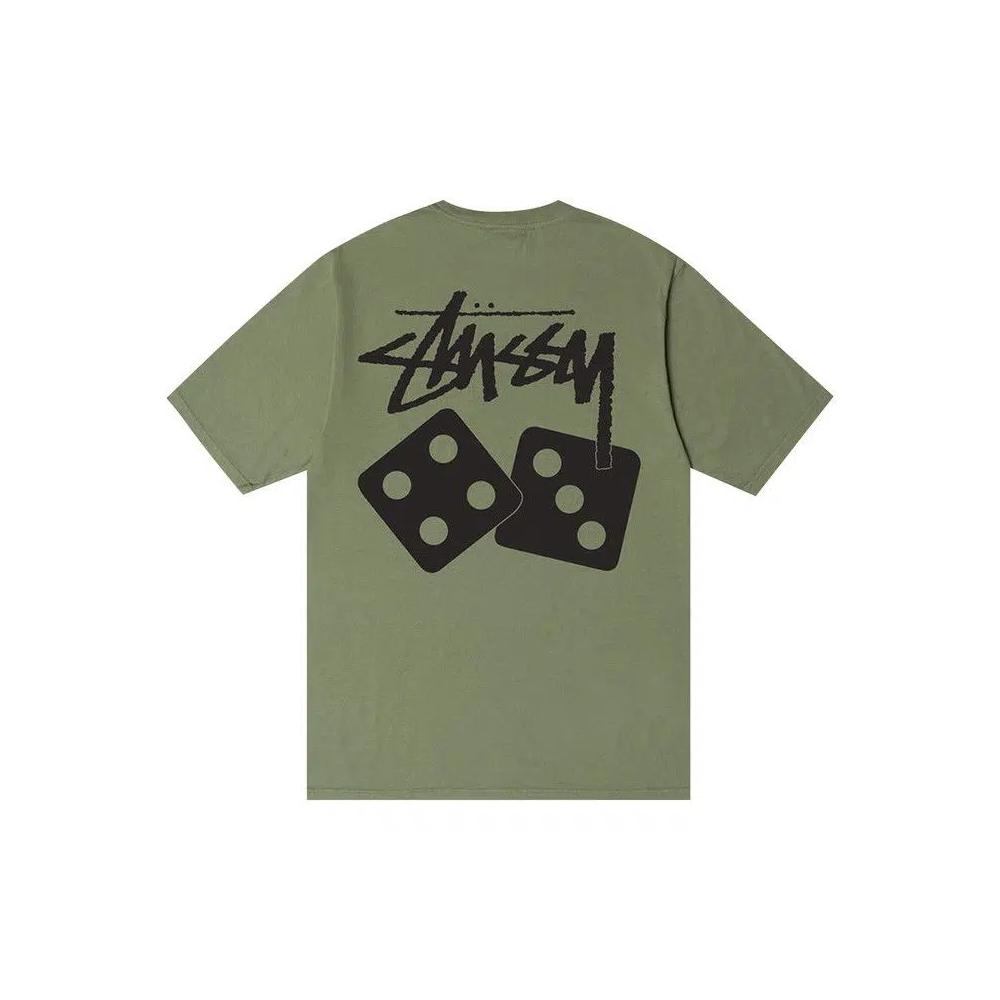 Футболка Stussy Dice Pigment Dyed 'Артишок' 2