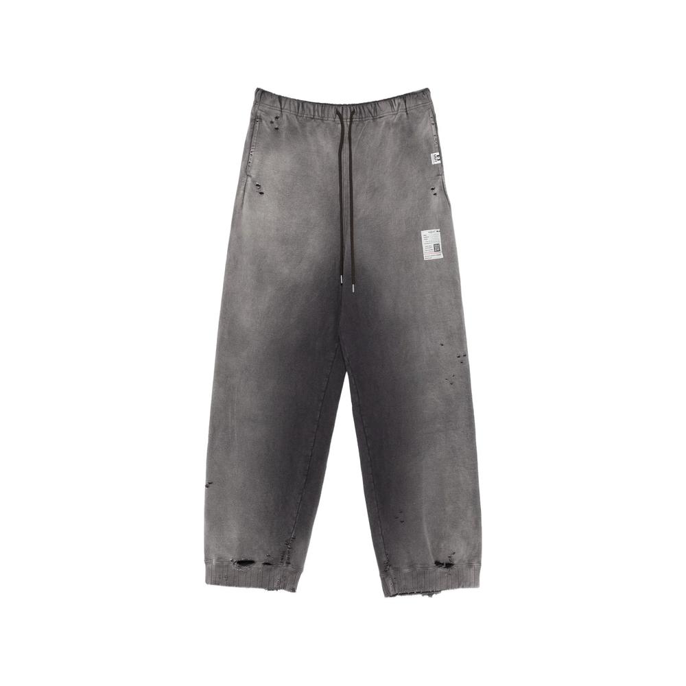 distressed logo-print track pants 1