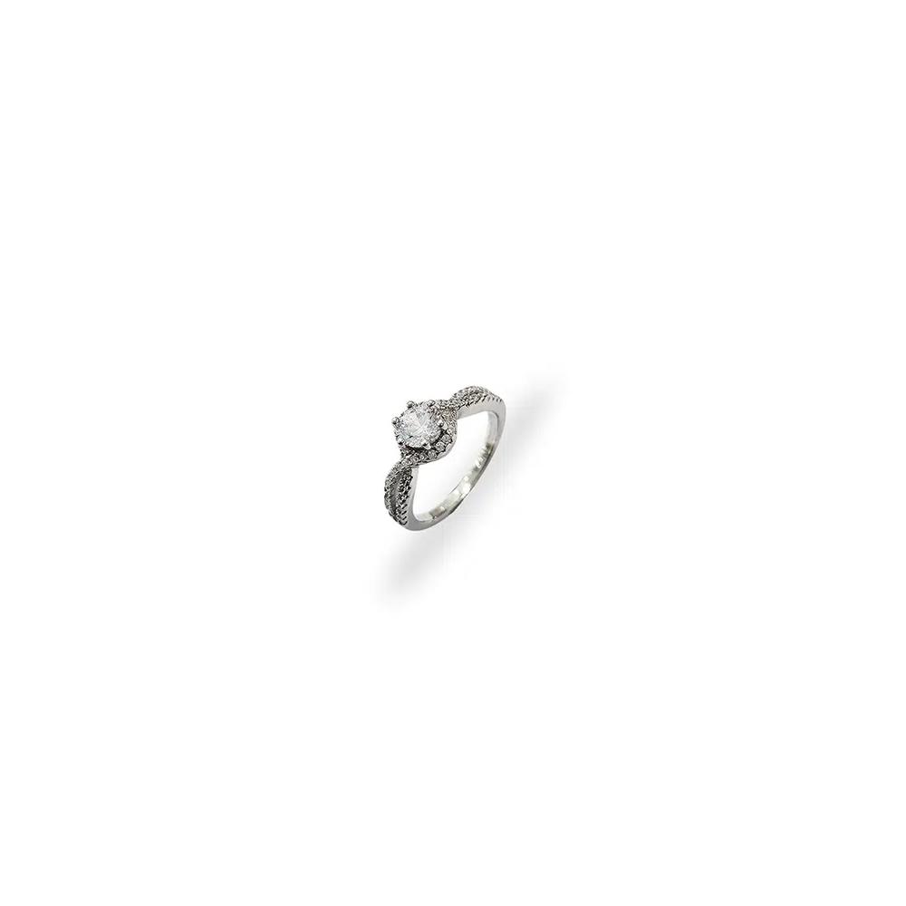 MJ Jewellery кольцо из стерлингового серебра 925 пробы SC520 с покрытием белым золотом 1