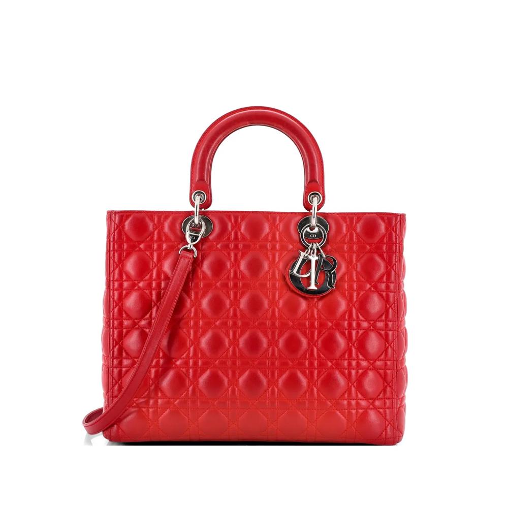 Большая сумка-тоут Lady Dior Bag Cannage Quilt Lambskin 1