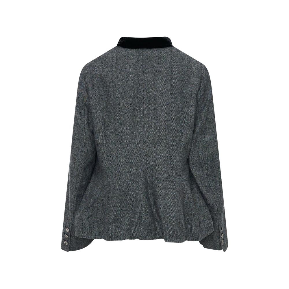 herringbone-weave blazer 2