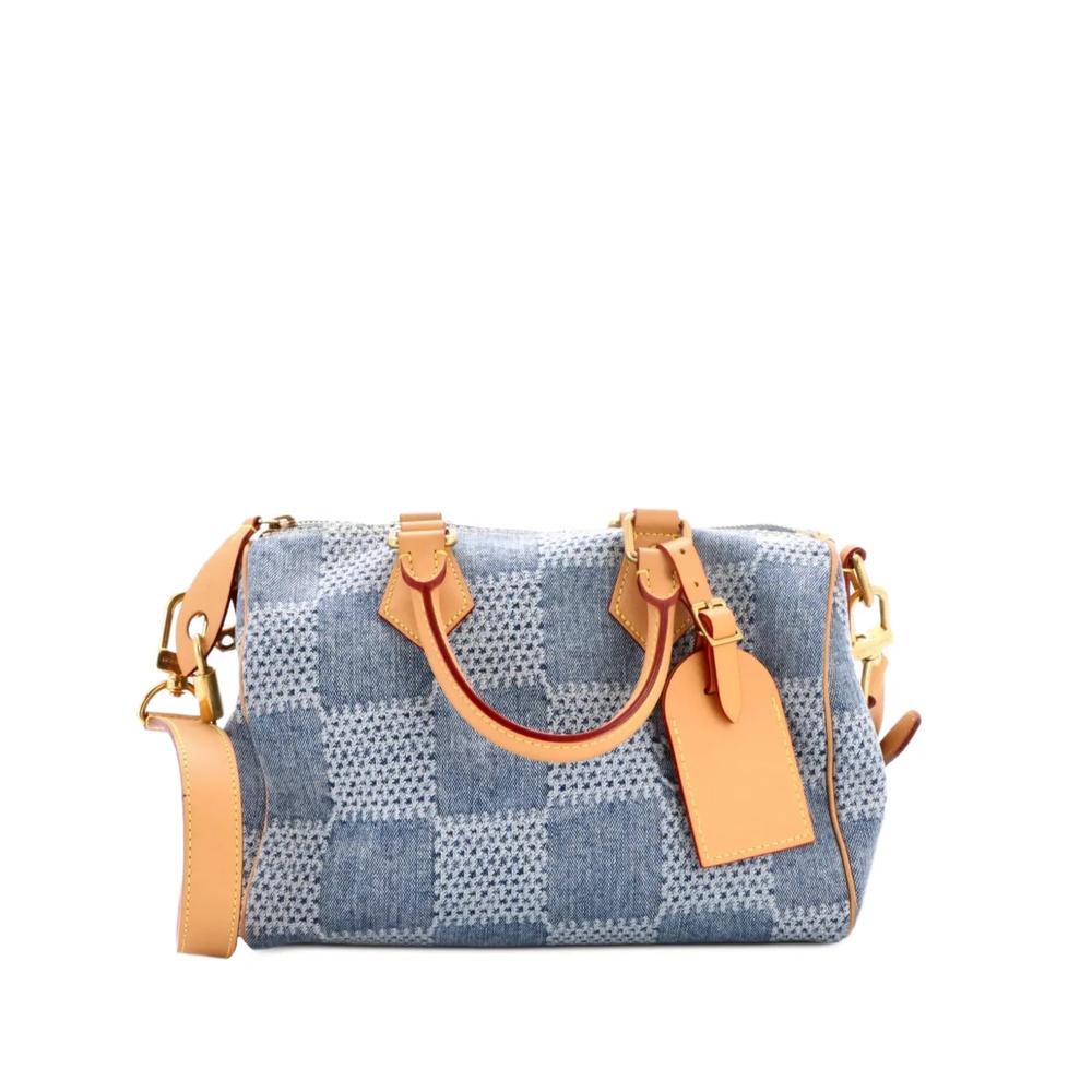 Сумка-сэтчел Speedy Bandouliere Bag 3D Damier Giant Denim 25 1