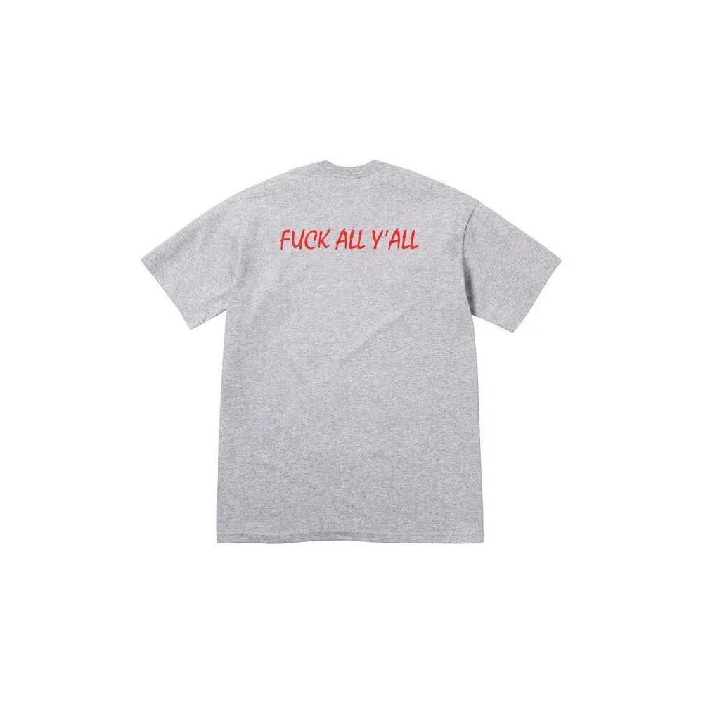 Футболки Supreme Split Tee 'Heather Grey' 2