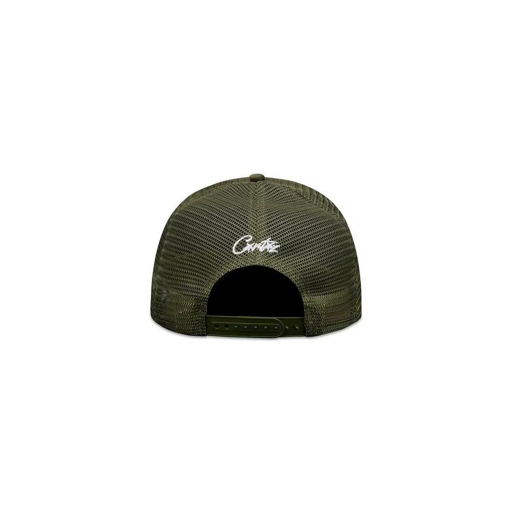 Кепки Corteiz Island Puff Print Trucker Hat «Olive» 2