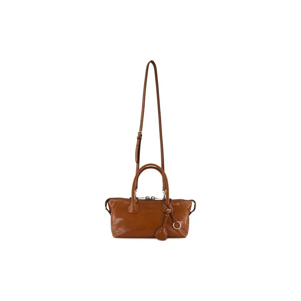 Сумки через плечо Miu Miu Vitello Shine Borsa A Mano 'Palissandro' 3