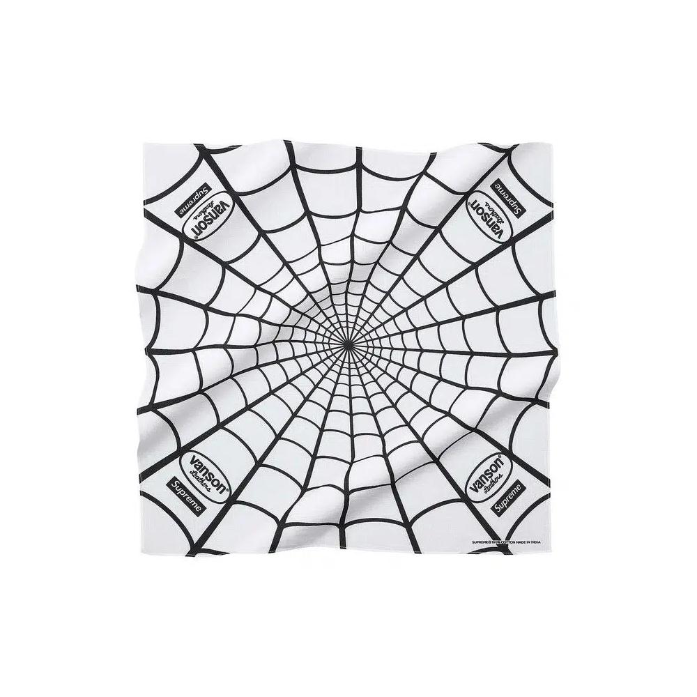 Повязки Supreme x Vanson Leathers Spider-Man Bandana 'White' 1