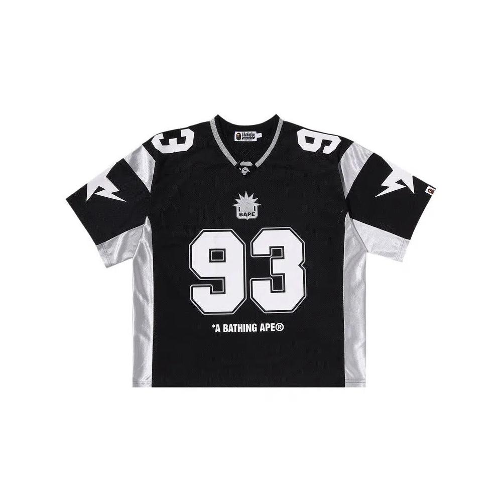 Джерси BAPE Solid Camo Jacquard Mesh Cropped Fit Jersey 'Black' 1