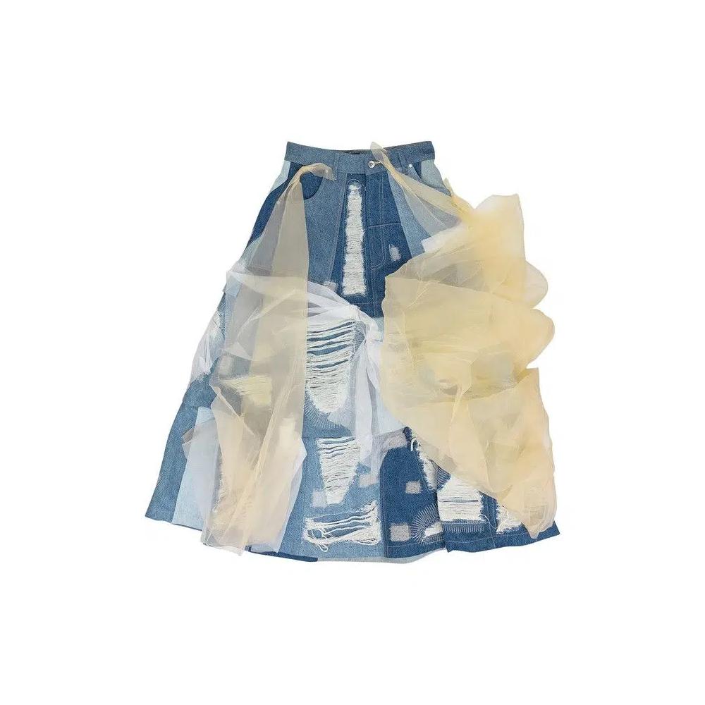Юбки Who Decides War Altitude Denim Skirt 'Sky' 1