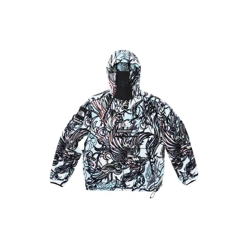 Флисовые куртки Supreme x The North Face Steep Tech Fleece Pullover 'Multicolor Dragon' 1
