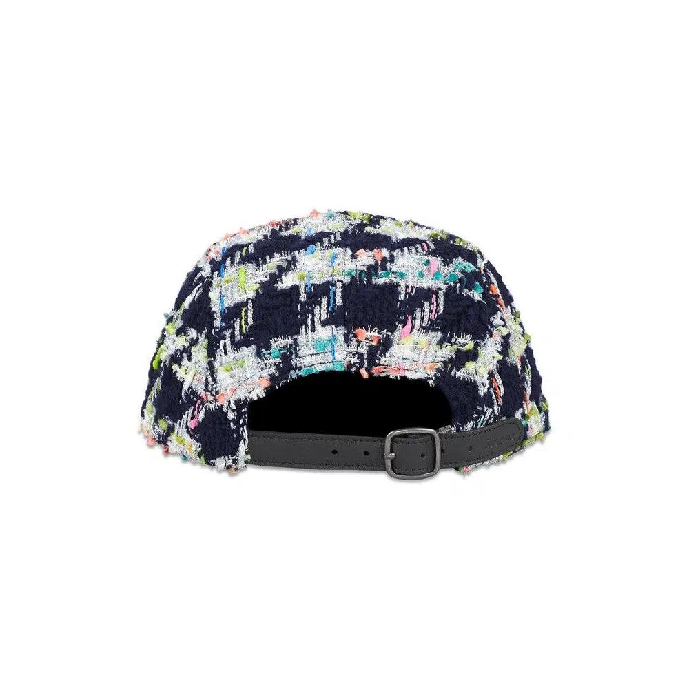 Кепки Supreme Metallic Bouclé Camp Cap 'Navy' 2