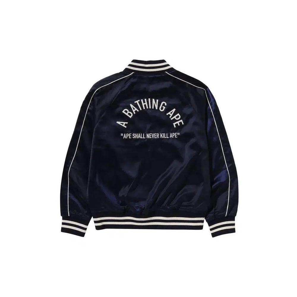 Варсити-куртки BAPE A Bathing Ape Nylon Varsity Jacket 'Темно-синий' 2