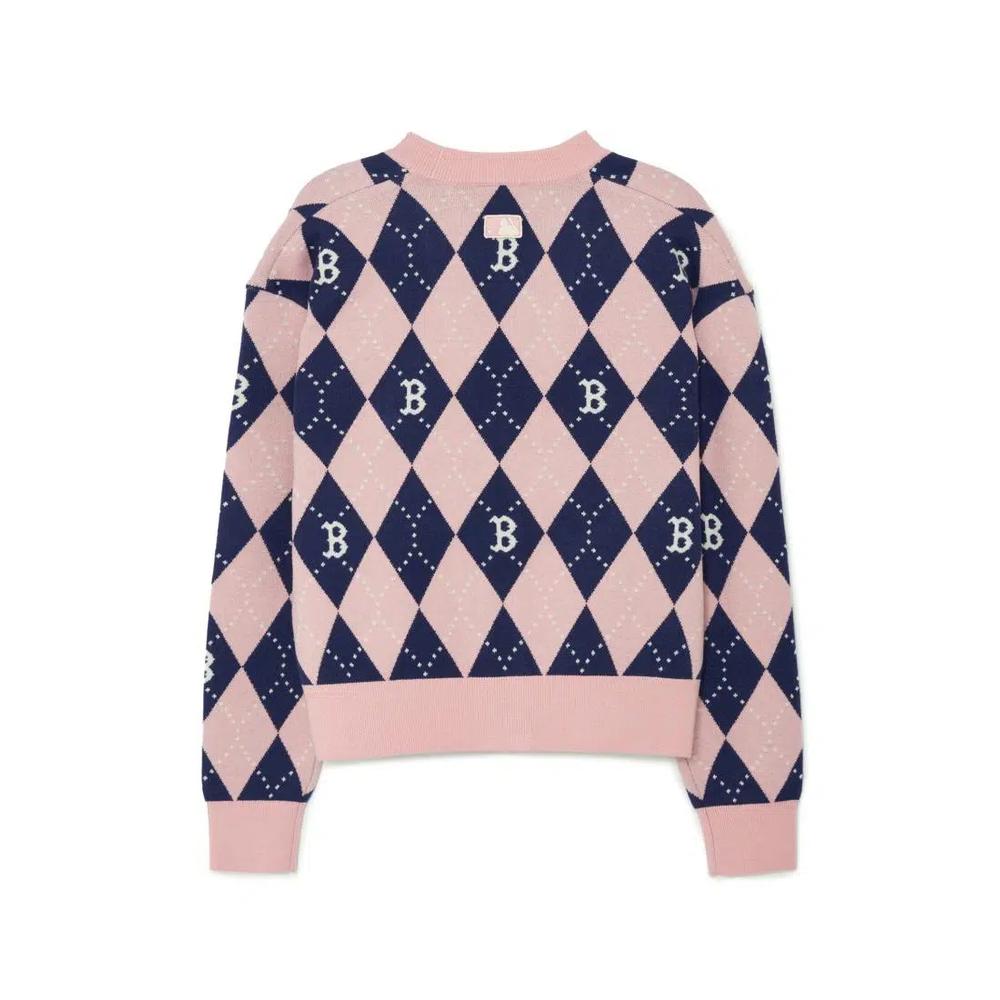 ЖЕНСКИЙ УКОРОЧЕННЫЙ КАРДИГАН ARGYLE MONOGRAM ALL OVER BOSTON RED SOX 3