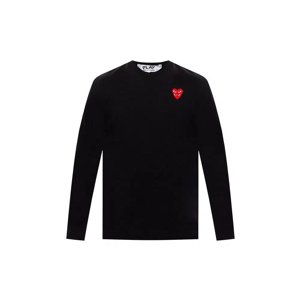 Футболки Comme des Garçons PLAY Mini Logo Long-Sleeve Tee 'Black' 1