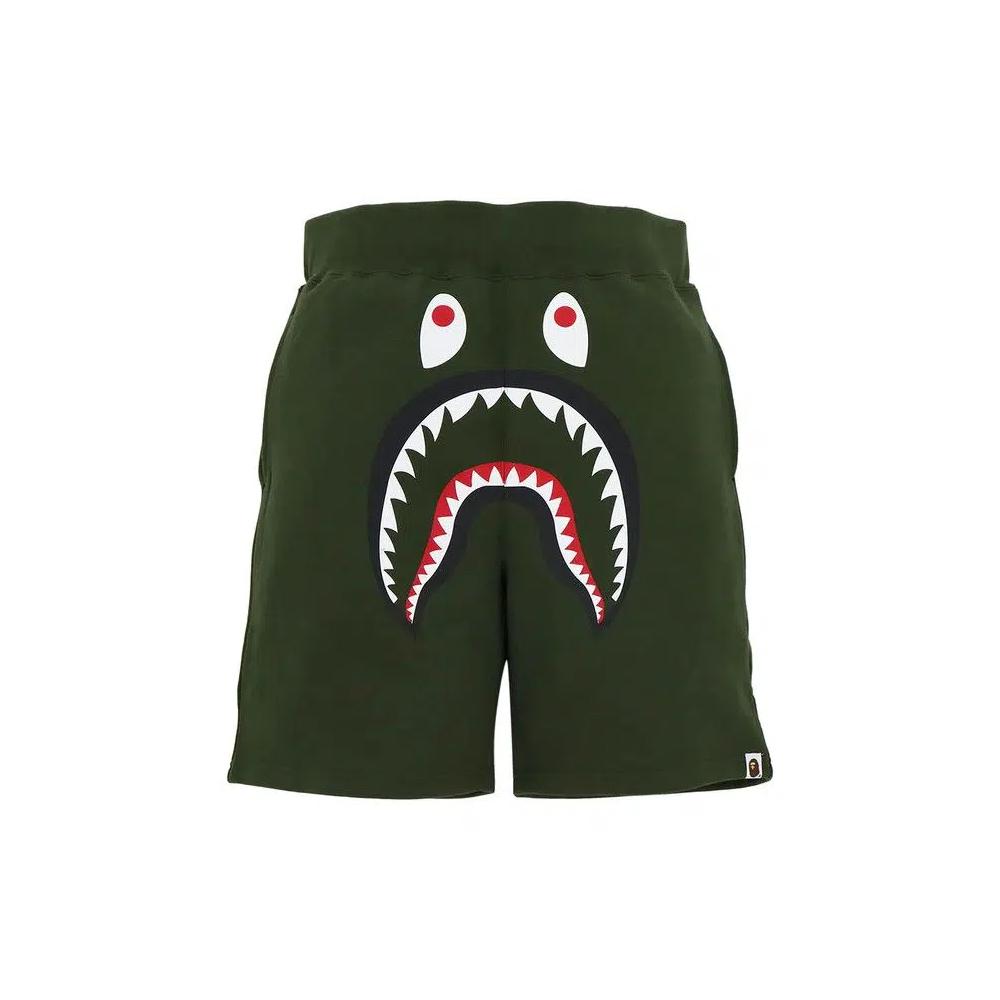 Шорты BAPE Shark Sweat Shorts 'Olivedrab' 1