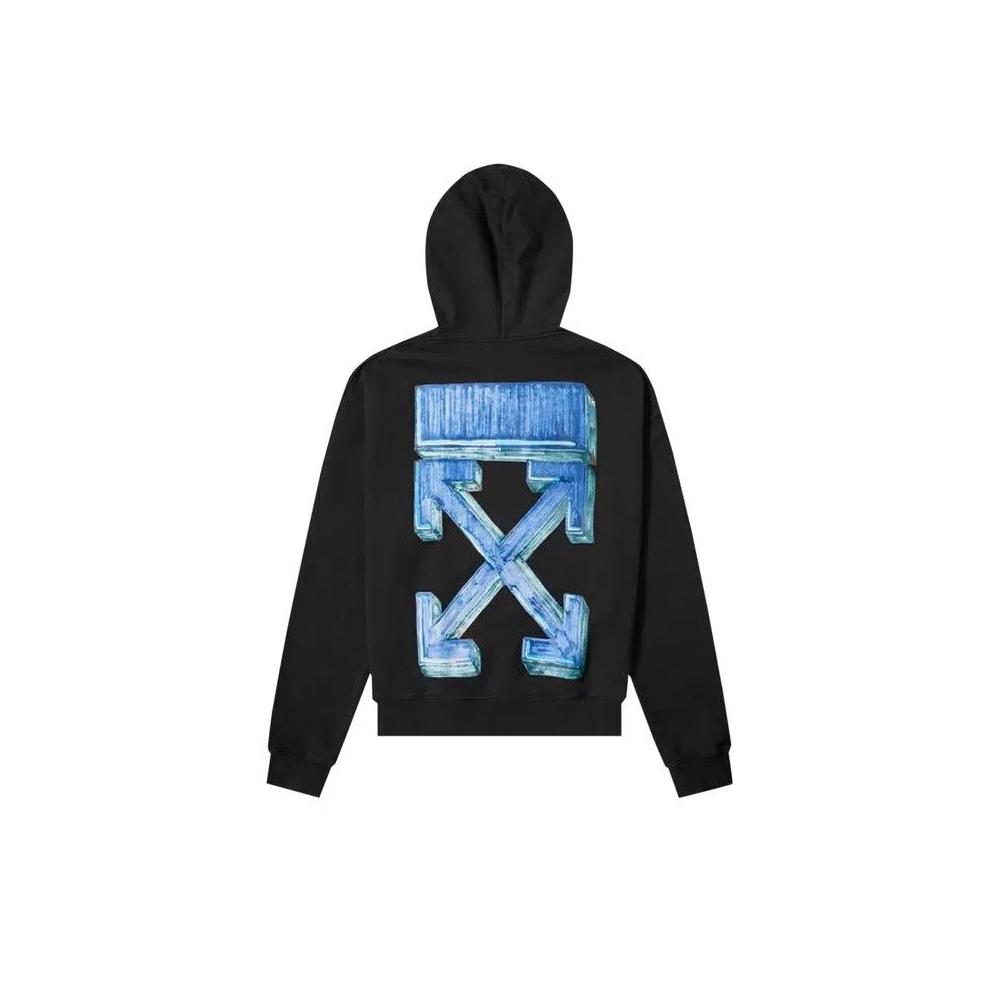 Худи Off-White Marker Over Hoodie «Чёрный/Синий» 2