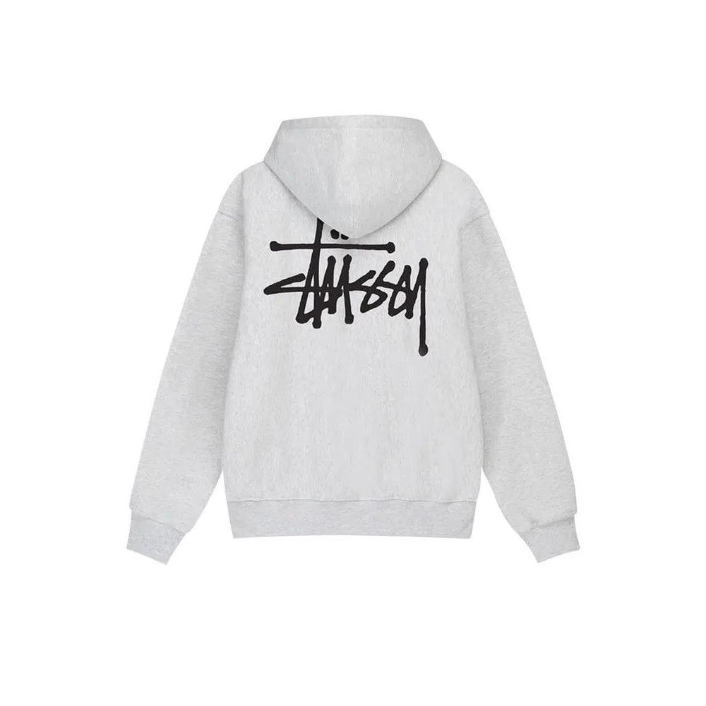 Толстовки на молнии Stussy Basic Zip Hoodie 'Пепельный хизер' 2