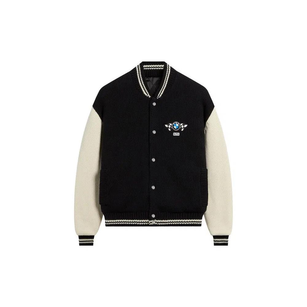 Варсити-куртки Kith For BMW Porter Knit Varsity Jacket 'Black' 1