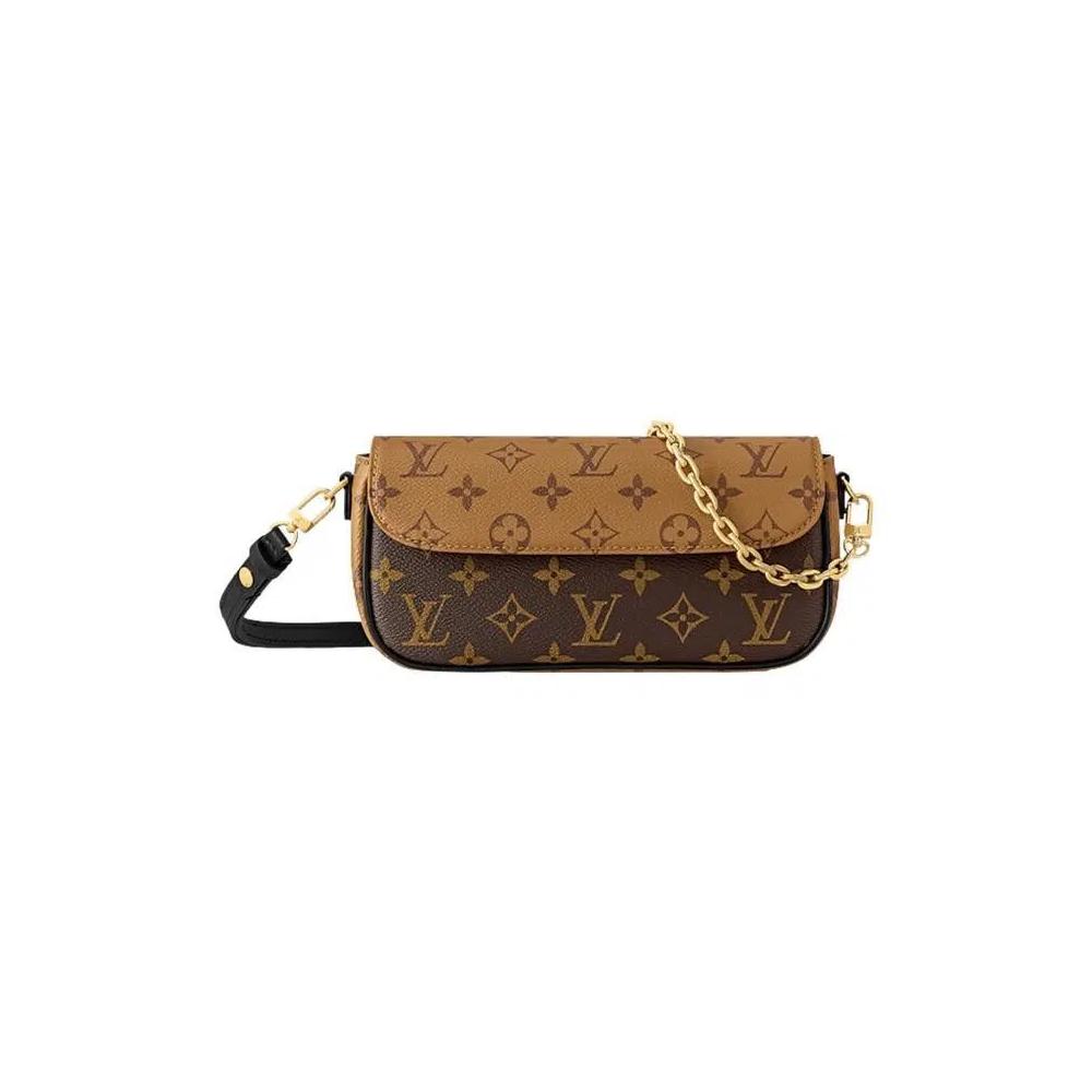 Сумки через плечо Louis Vuitton Wallet On Chain Ivy 'Brown Monogram Reverse Canvas' 1