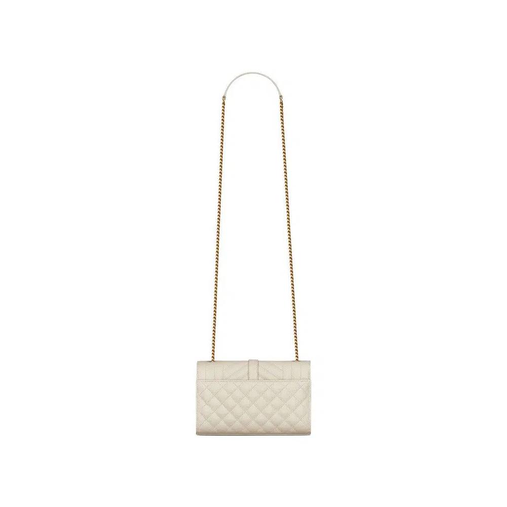 Сумки через плечо Saint Laurent Envelope Chain Bag 'Мягкий кремовый' 2
